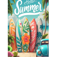 thumbnail image 4 of Tropical Design Hello Summer Surfboard Banner for Beach Party Summer Decor Vacation, 4 of 4