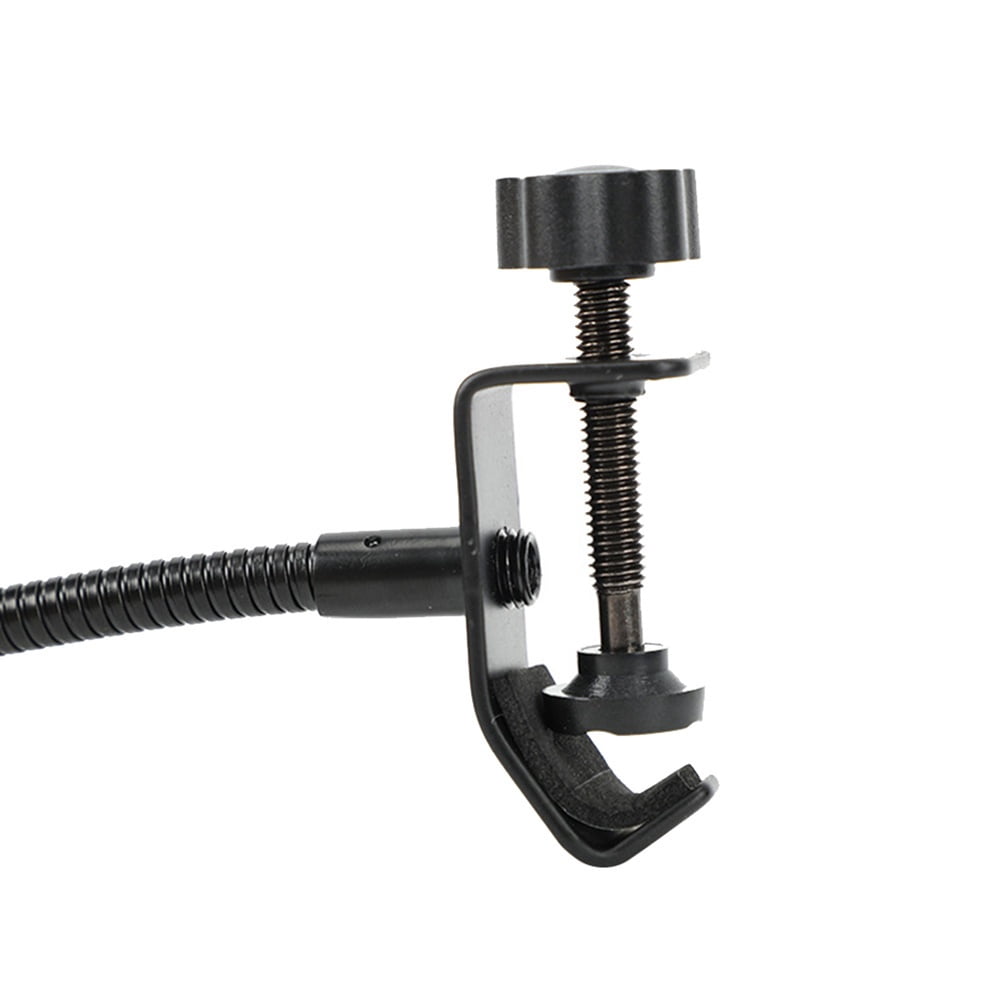 Live Streaming Condenser Microphone with Pop-Up Filter, Anti-Howling Noise Reduction, Double Windscreen & 360° Flexible Gooseneck Clamp
