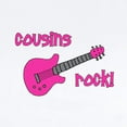 thumbnail image 2 of CafePress - Cousins Rock! Pink Guitar Infant Bodysuit - Baby Light Bodysuit, Size Newborn - 24 Months, 2 of 4
