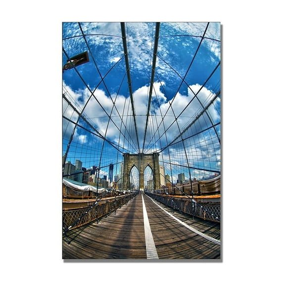 Trademark Art "Brooklyn Bridge" Canvas Wall Art by CATeyes