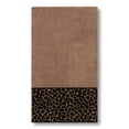 thumbnail image 4 of Authentic Hotel and Spa  Turkish Cotton Cheetah Jacquard Trim Latte Brown 3-piece Towel Set, 4 of 5