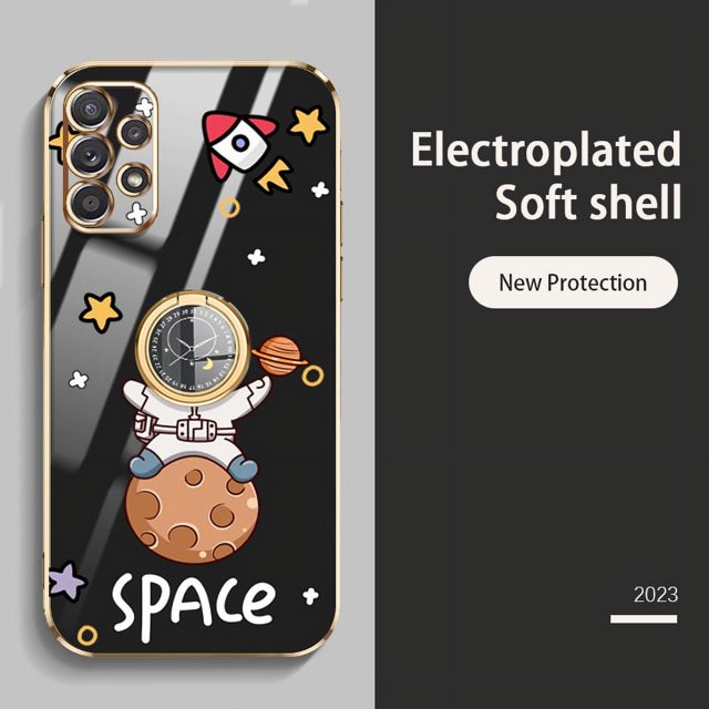 Funda De Anillo De Reloj Samsung Galaxy A52s A72 A52 A42 A32 A22 A12 4G 5G M22 M12 Impresión Creativa NASA Astronauta Silicona Suave