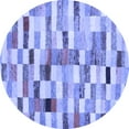 thumbnail image 1 of Ahgly Company Machine Washable Indoor Round Abstract Blue Contemporary Area Rugs, 7' Round, 1 of 4