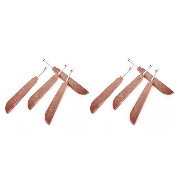 Billuyoard Desgarrador de costuras con mango de plástico, 4 piezas, herramienta para descoser con tapa, dobladillos bordados, hilo, eliminación, Type1 NO1
