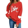 thumbnail image 3 of WRFWUL Valentines Sweatshirts for Women 2026 Heart Sweater Crewneck Long Sleeve Shirts Valentine Outfits Love Theme Graphic Cute Pullover Tops, 3 of 4