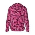 thumbnail image 3 of Gaeub Pink Butterfly Men's and Women's UPF 50+ Long-Sleeved Sun Protection Clothing, Fishing Shirt Long Sleeve Zip - XX-Large, 3 of 9