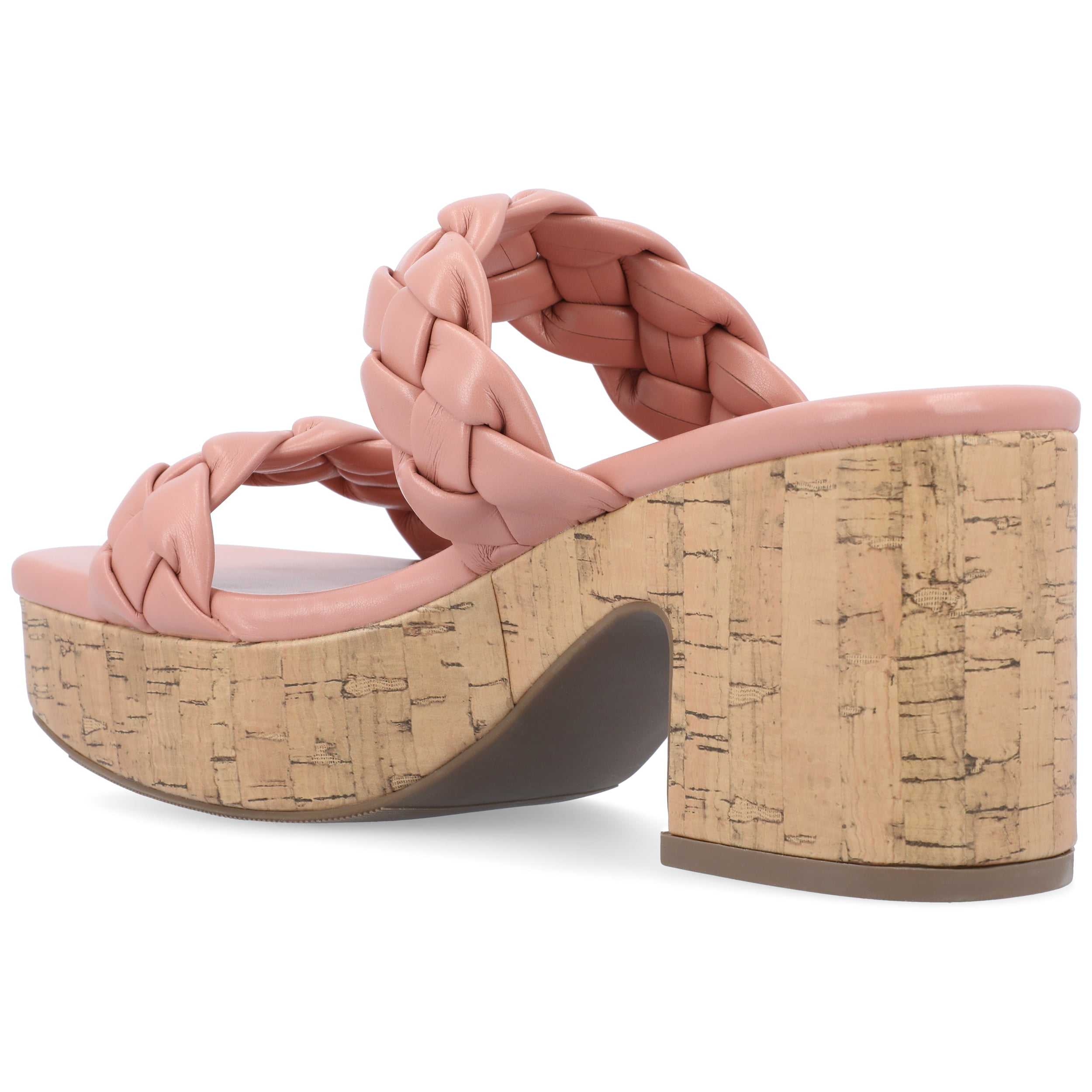 Journee Womens Kyaa Braided Strap Platform Sandals