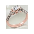thumbnail image 2 of 10k Rose Gold 3/4 Carat(ctw) Round Cut Natural White Diamond Vintage Solitaire Engagement Ring for Women Wedding Birthday (Diamond Color: H-I, Clarity: I2, 0.75cttw) Ring Size-5.5, 2 of 4