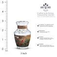 thumbnail image 2 of JAGASY Red Cardinal Bird Mini Urns - Green Small Urn for Ashes for Women - Leaf Decorative Urn for Ashes Adult Male - Miniature Cremation Urns Brother & Sister - (3 Inch), 2 of 7