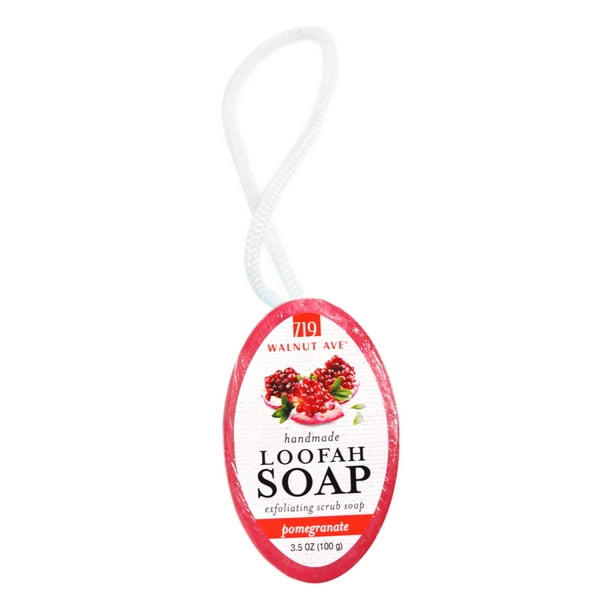 Loofah Soap Exfoliating Scrub Soap Bar Pomegranate