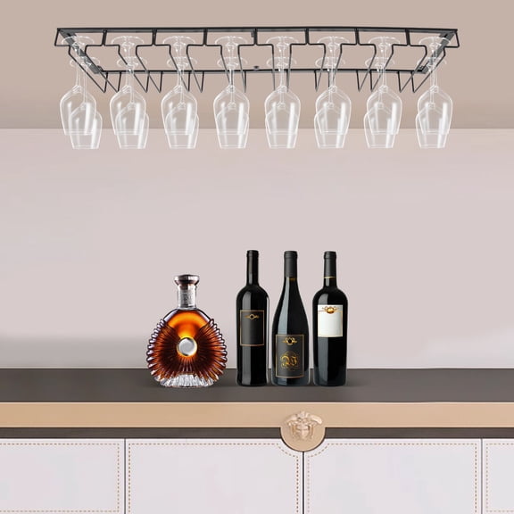 Hanging Wine Glass Rack Under Cabinet Wall Mounted Wine Glasses Holder For Bars
