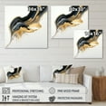 thumbnail image 4 of Designart Black, White And Gold Liquid Art I Canvas Wall Art, 4 of 5