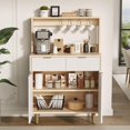 thumbnail image 2 of Danolapsi Fluted Sideboard Buffet Cabinet with Storage,Farmhouse Kitchen Pantry with Adjustable Shelves,Modern Coffee Bar Cabinet with 2 Drawers,Wood Buffet Console Table for Dining Room Kitchen, 2 of 9