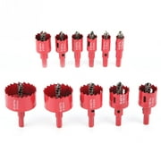 SENRISE Hole Saw Cutter Drill Bit Opening Hole M42 High Speed Steel 15mm-200mm Red