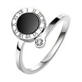 thumbnail image 1 of RKSTN the ring Digital Steel Ring Open Diamond Tail Ring Finger Ring, 1 of 1
