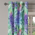 thumbnail image 3 of Ambesonne Nature Grommet Curtain, Garden Botany Lupine Sketch, 50"x72", Fern Green and Violet, 3 of 5