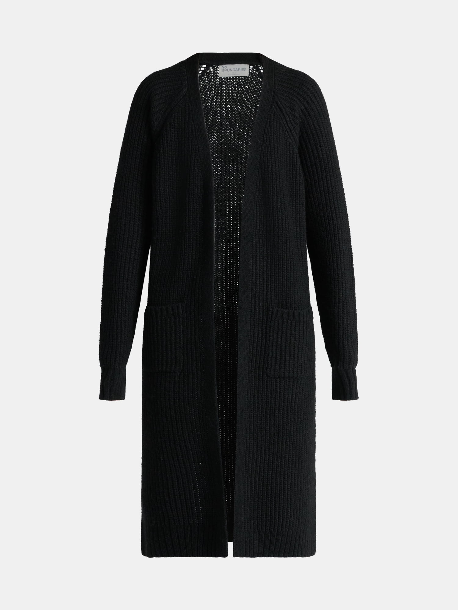 No Boundaries Ribbed Open Front Duster, Women’s