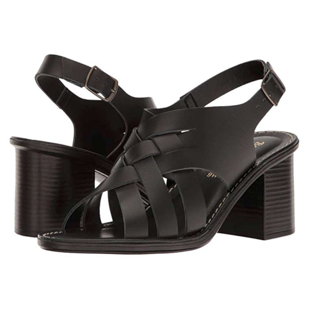 bella vita women's scarlett slingback size 9 black leather