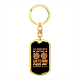 thumbnail image 4 of BTC Pizza Crypto Stainless Steel or 18k Gold Premium Swivel Dog Tag Keychain, 4 of 16