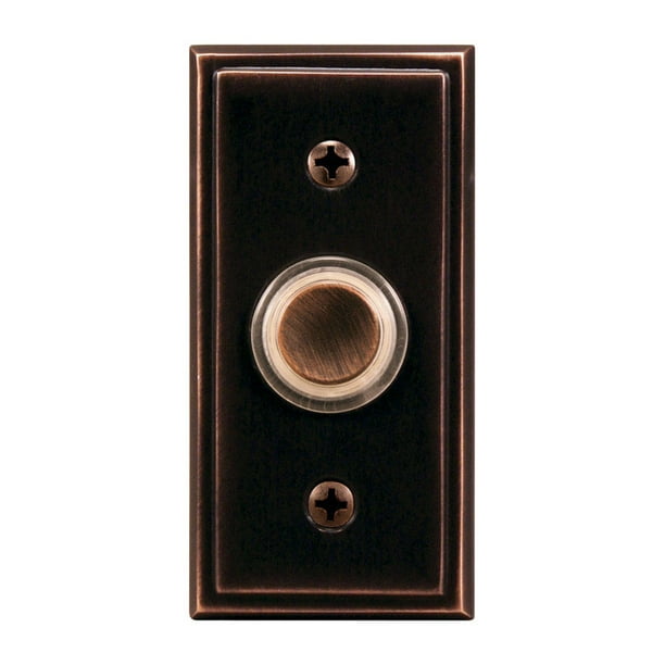 Heath Zenith Oil Rubbed Bronze Metal Wired Pushbutton Doorbell