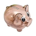 thumbnail image 3 of Esquirla Pig Piggy Bank Pig Figurine Desktop Ornament,Decorative Festival Gift Reusable Money Bank Money Saving Box for Adult Kids Coffee, 3 of 8