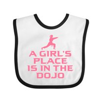Inktastic Girls Cute Karate Martial Arts Girls Baby Bib