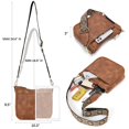 thumbnail image 3 of Bolsos bandolera BOSTANTEN Trendy de cuero vegano, color marrón, 3 of 8