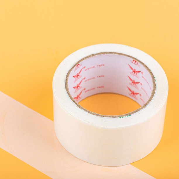 Cinta adhesiva de papel transparente para embalaje exprés de 4,5 cm y 100 unidades, cinta de sellado beige