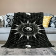 thumbnail image 2 of ARISTURING  Sun and Moon Blanket Gifts for Women Girls Mom, Space Psychedelic Decoration for Home Bedroom Living Room Office Dorm, Soft Comfort Lightweight Throw Blankets Black, 2 of 6