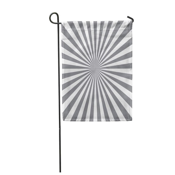 SIDONKU Silver Sun Gray with Rays Line Starburst Sunburst Burst Beam Shiny Solar Garden Flag Decorative Flag House Banner 28x40 inch