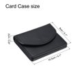 thumbnail image 2 of Estuche para tarjetas de visita de PU de Uxcell, 2 piezas, billetera para tarjetas de nombre, negro, 2 of 6