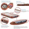thumbnail image 4 of Dockem iPhone 11 Pro Max Exec M2 Wallet Case; Built-in Metal Plate, 2 Card Slots, Brown, 4 of 9