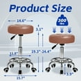 thumbnail image 3 of YEEZEE Ergonomic Rolling Stool with Adjustable Footrest - With Swivel Wheels for Home,Salon,Kitchen, 3 of 8