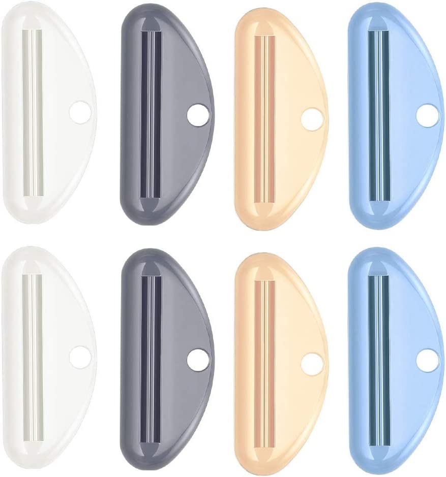 8 Pcs Tube Toothpaste Squeezer Toothpaste Clips D Shape Cosmetic Cream