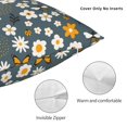 thumbnail image 3 of Wukai Flowers and Bee Premium Polyester Fleece Pillow Covers with Hidden Zipper Closure,Luxuriously Soft and Durable-12"x12", 3 of 7