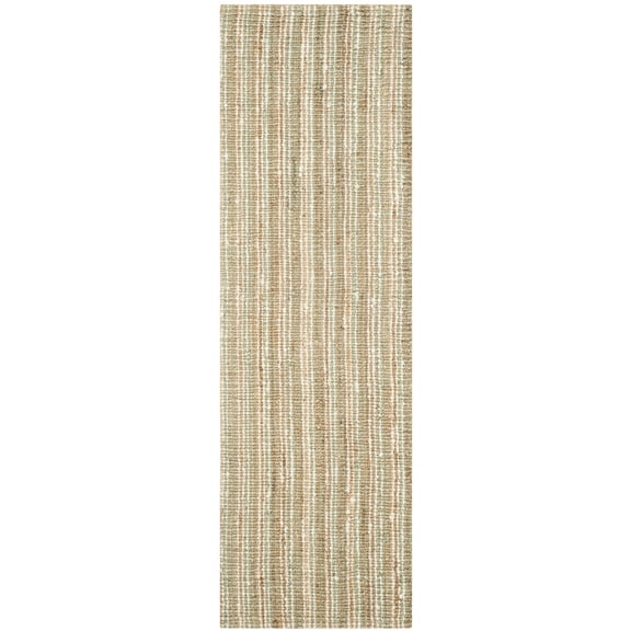 SAFAVIEH Natural Fiber Levi Braided Runner Rug, Sage/Natural, 2'6" x 14'