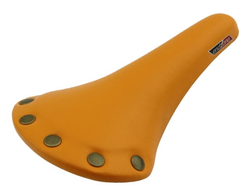 orange bike saddle