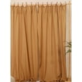 thumbnail image 3 of The Art Box Linen Curtains for Bedroom Living Room Tie Top Window Curtain Drapes, 2 Pack, Camel , 52w x 63l inch, 3 of 7
