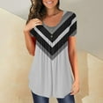 thumbnail image 4 of Endives Women's Tunic Tops Short Sleeve T-shirt Shirts Up Casual Ruched Blouses T shirt, 4 of 5