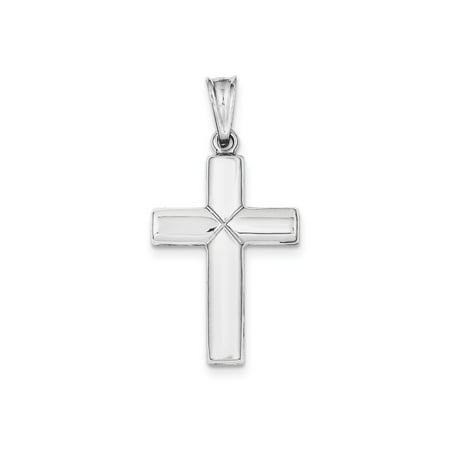 Sterling 925 Charm Pendant - 925 Sterling Silver Rope Cross Charm Pendant - 45mm