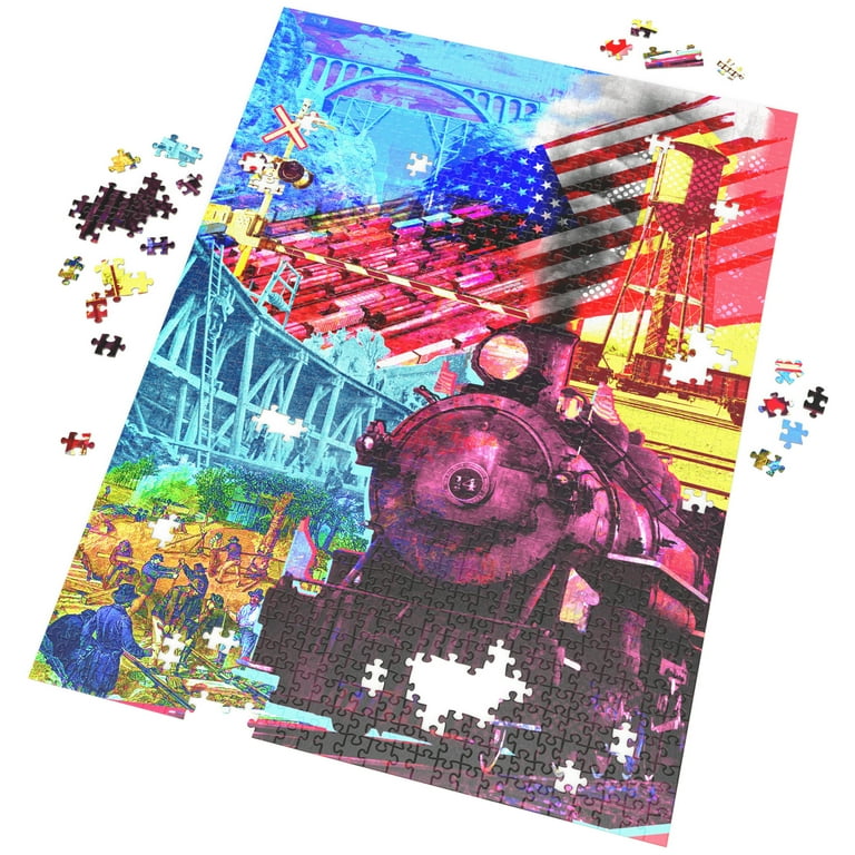 American Patriot 1000-Piece Go West Railroads Puzzle Walmart