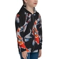 thumbnail image 5 of Rocae Tricolor Koi Fish Trio for Zip Up Hoodies for Teen Sweatshirt with Hood-Medium, 5 of 6