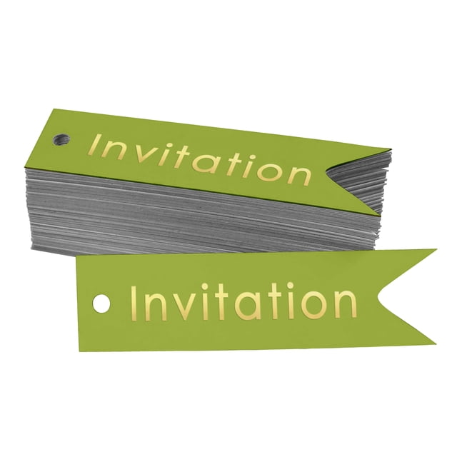 Inkdotpot Real Gold Foil Invitation Party Tags Favor Hang Paper Tags 100 Pieces