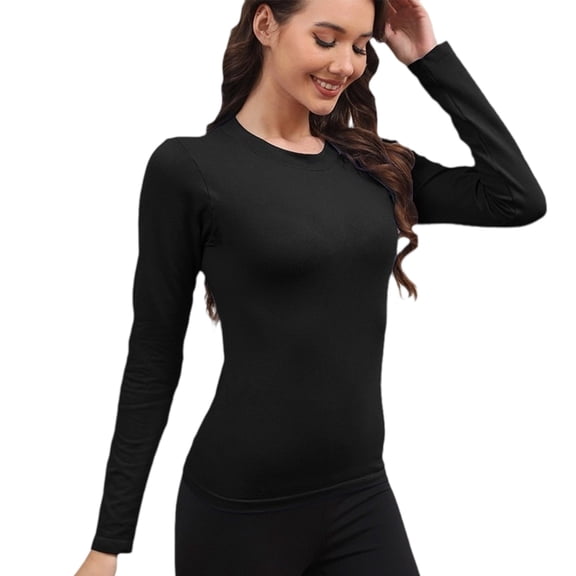 Breathable Stretch Fitness Shirt, Wicking Long Sleeve Top for Yoga, Active Training and Gym Running