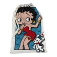 thumbnail image 4 of Betty Boop (2) Bolsa de regalo con cierre de cinta navideño para decoración de Navidad,50cm×80cm., 4 of 6