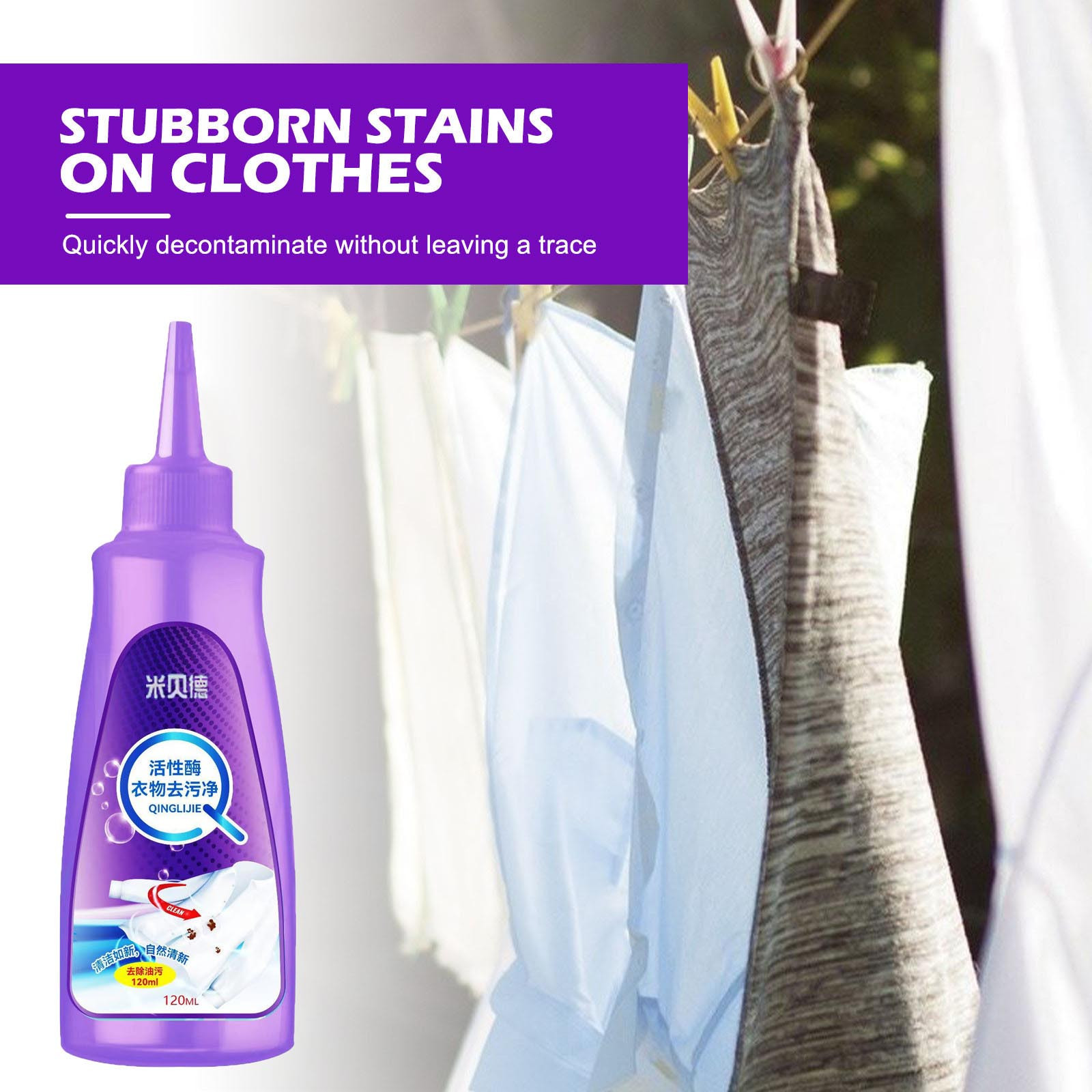 SRstrat Active Enzyme Laundry Stain Remover, Laundry Stain Remover for