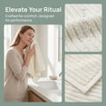 thumbnail image 3 of REGALWOVEN 100% Cotton Striped Hand Towels, Soft Absorbent Quick Drying Towel Sets for Home, Hotel, 14" x 32" Beige 4, 3 of 7