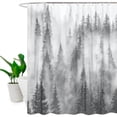 thumbnail image 5 of 3D Print Forest Shower Curtain 60x72 Inch Fabric Waterproof Home Shower Curtain Bathtubs Hotel Bathroom Decor, 5 of 10