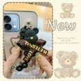 thumbnail image 4 of KBS-Phone Case For MOTO G Stylus 5G 2023, Waterproof Cartoon Skin-friendly feel Back Cover cute Simplicity silicone protective case Black pearl pendant soft case Bear bracelet phone case, 4 of 9