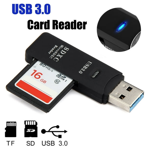 MINI 5Gbps Super Speed USB 3.0 Micro SD/SDXC TF Card Reader Adapter Mac OS Pro - Walmart.com ...